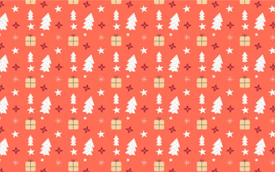 Vetor de decoração de padrão de Natal sem costura