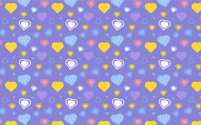 Vetor de fundo de padrão de amor sem costura