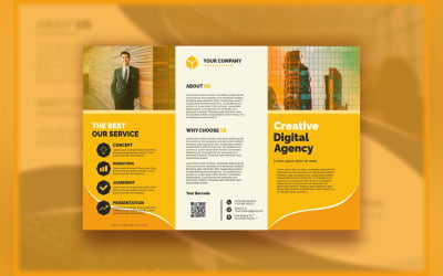 Creatieve digitale driebladige brochure