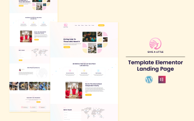 Give a Little - Неправительственные и благотворительные организации Elementor Landing Page