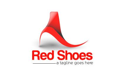 Ідентифікаційний логотип червоних туфель