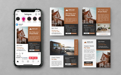 Instagram-Beitragsvorlagen für Immobilien in sozialen Medien