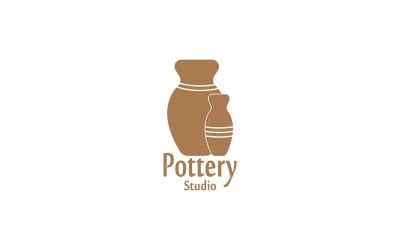 Pottery Studio Logo Vector Template Illustration 7