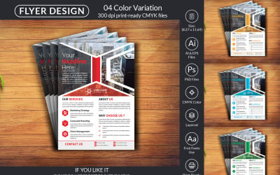 Professional Flyer Design Template For Company And Business