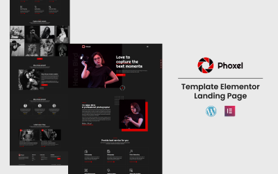 Phoxel Photography - studio showcase weddig evenement Elementor Landing page