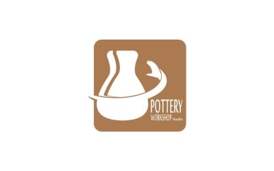Pottery Studio Logo Vector Template Illustration 11