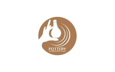 Pottery Studio Logo Vector Template Illustration 15