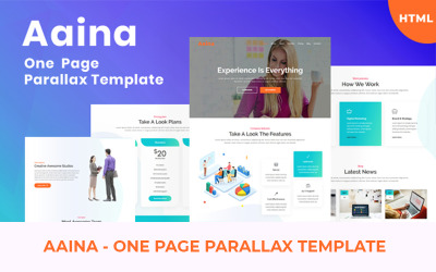 Aaina - Jednostronicowy szablon HTML paralaksy