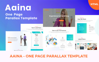Aaina - Parallax HTML-sjabloon met één pagina