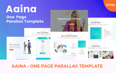 Aaina - Plantilla HTML de paralaje de una página