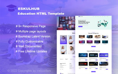 Eskulhub - Edukacyjny szablon strony internetowej HTML5