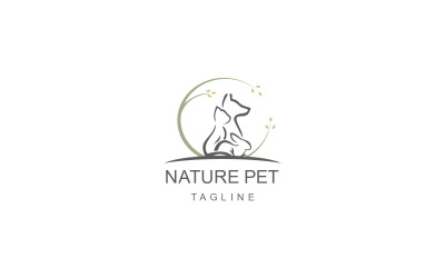 Natur husdjur, husdjur vektor logotyp, djur logotyp