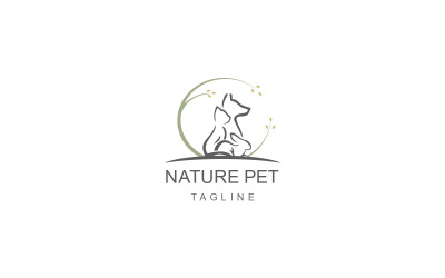 Natuur huisdier, huisdier vector logo, dier logo