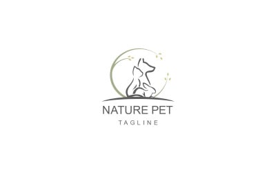 Natuur huisdier, huisdier vector logo, dier logo