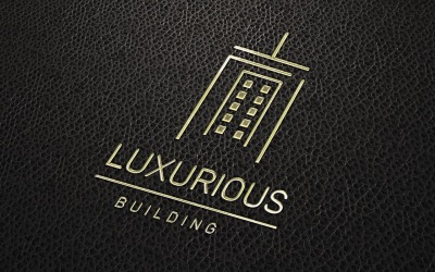 plantilla de logotipo de edificio de lujo