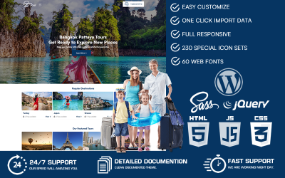 Tours - туристическое агентство и туристическая тема WordPress