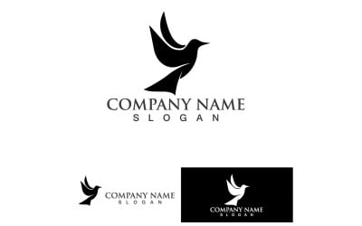 Flying Bird Silhouette Logo Template V13