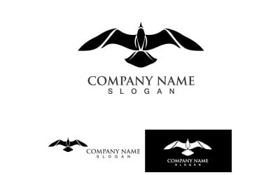 Flying Bird Silhouette Logo Template V15