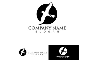 Flying Bird Silhouette Logo Template V1