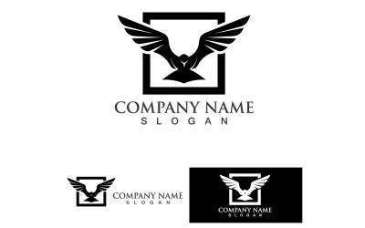 Flying Bird Silhouette Logo Template V24