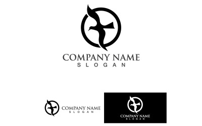 Flying Bird Silhouette Logo Template V25