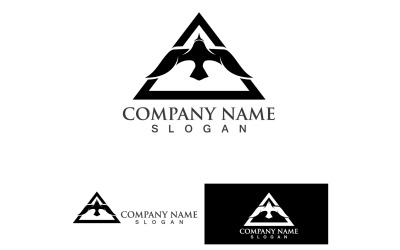 Flying Bird Silhouette Logo Template V26