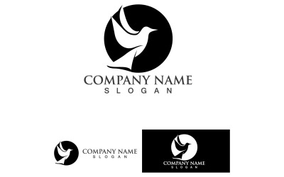 Flying Bird Silhouette Logo Template V28
