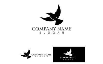 Flying Bird Silhouette Logo Template V2