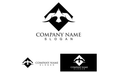 Flying Bird Silhouette Logo Template V35