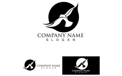 Flying Bird Silhouette Logo Template V39