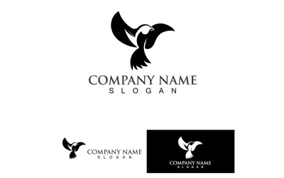 Flying Bird Silhouette Logo Template V5