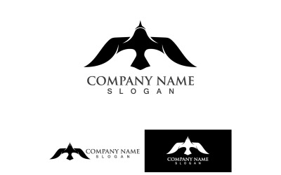 Plantilla de logotipo de silueta de pájaro volador V16