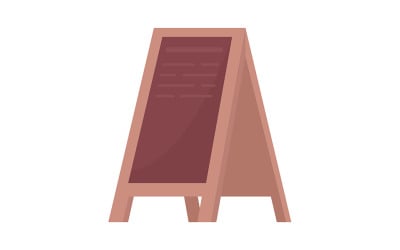 Outdoor bewegwijzering staan semi-egale kleur vector-object