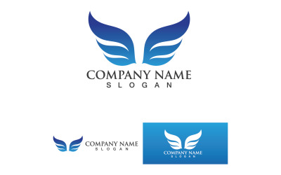 Wing Bird Business Logo Nombre de su empresa V60