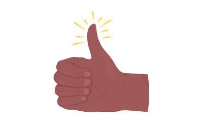 Zoals semi-egale kleur vector handgebaar