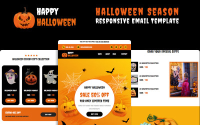 Halloween-szezon - Reszponzív hírlevél sablon