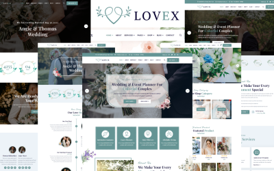 Lovex - HTML5-sjabloon voor bruiloft en bruiloftplanner