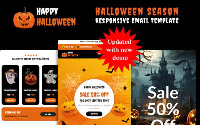 Temporada de Halloween - Modelo de boletim informativo responsivo