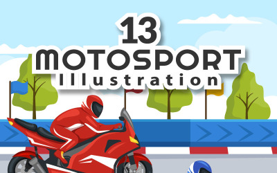 13 Course Motosport Illustration