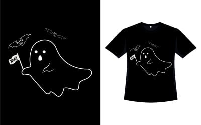 Diseño de vector de camiseta clásica de Halloween