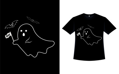 Halloween klasické tričko vektorový design
