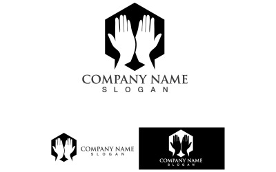Hand Hope Logo und Symbol Care Vector V13
