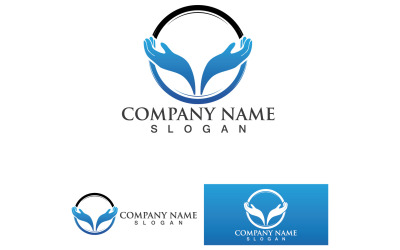 Hand Hope Logo und Symbol Care Vector V14