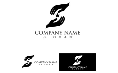 Hand Hope Logo und Symbol Care Vector V1