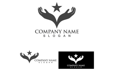 Hand Hope Logo und Symbol Care Vector V5