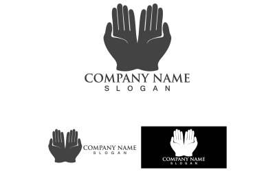 Hand Hope Logo und Symbol Care Vector V7
