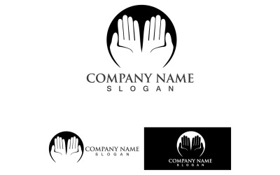 Mano Esperanza Logo Y Símbolo Cuidado Vector V8