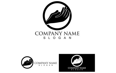 Mano Esperanza Logo Y Símbolo Cuidado Vector V9