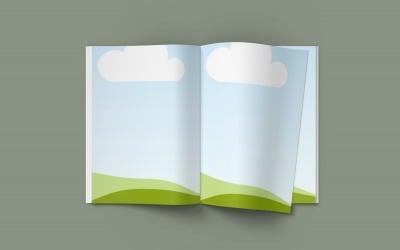 Maquete de notebook | Modelo de capa de livro simples | Maquete de jornal | Mockup de Exibição Estacionária de Diário PSD