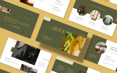 Olive – Minimalista márkabemutató Powerpoint sablon